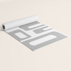 Retro Mid Century Modern Abstract Pattern 336 Gray Yoga Mat Gallery Image 2