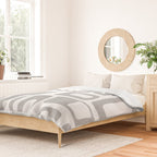 Retro Mid Century Modern Abstract Pattern 336 Gray Duvet Cover Gallery Image 2