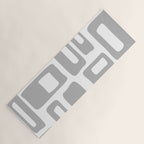 Retro Mid Century Modern Abstract Pattern 336 Gray Yoga Mat Gallery Image 1