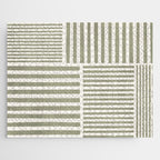 Neutral Green Lines Minimalist Artwork Jigsaw Puzzle Gallery Image 1
