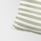Neutral Green Lines Minimalist Artwork Pillow Sham Gallery Image 4