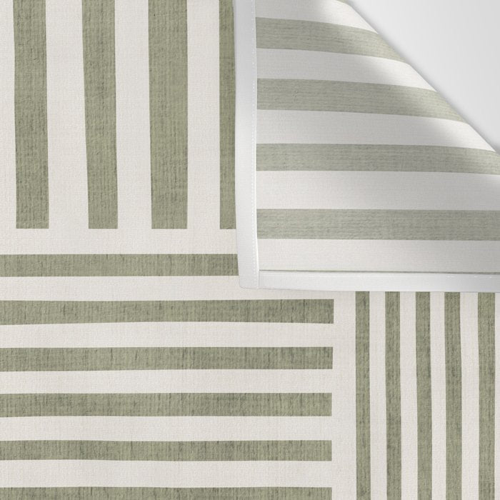 Neutral Green Lines Minimalist Artwork Wall Tapestry Gallery Image 3