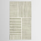 Neutral Green Lines Minimalist Artwork Tablecloth Gallery Image 2