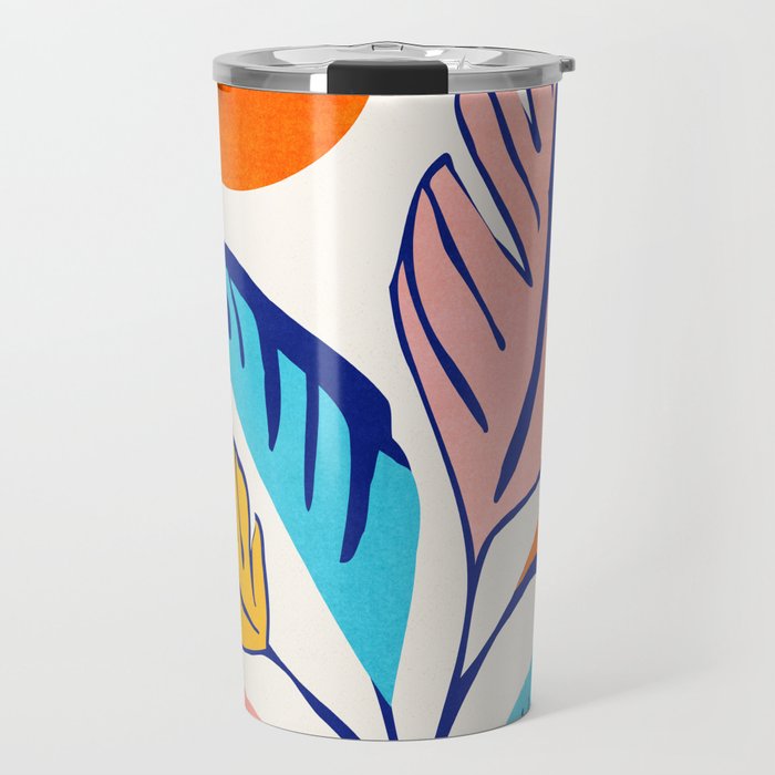 Summer Tropical Plant Still Life Travel Mug Gallery Image 1