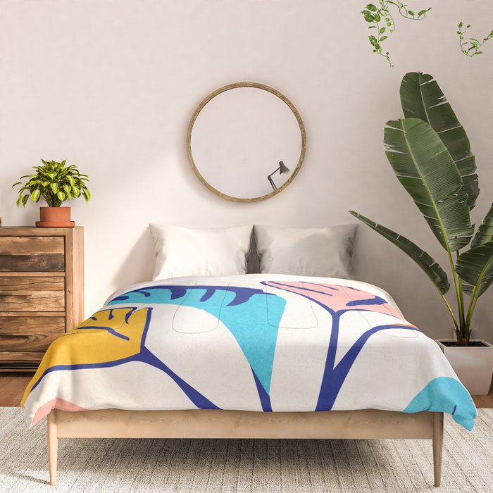 Summer Tropical Plant Still Life Comforter Gallery Image 3