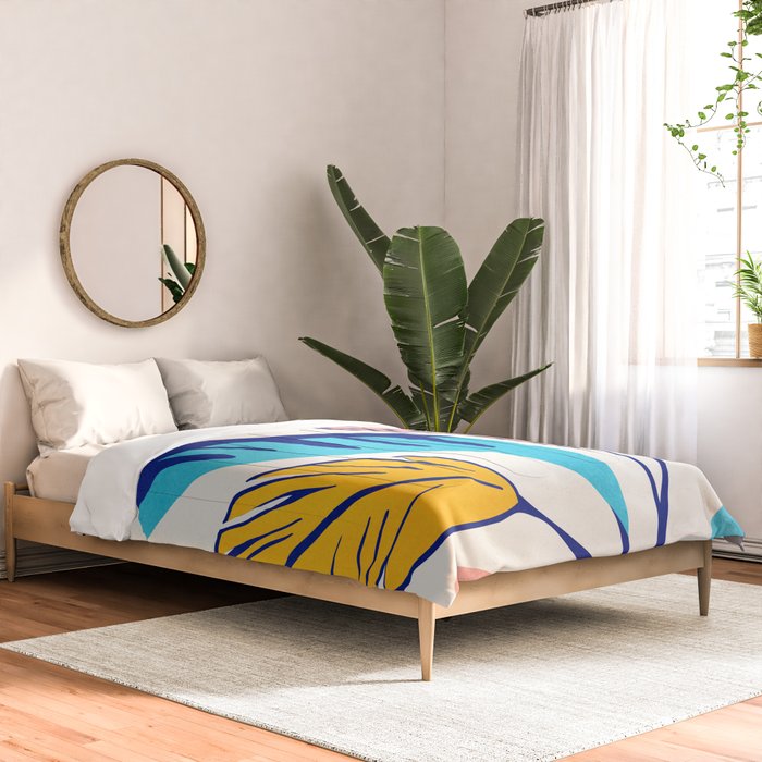 Summer Tropical Plant Still Life Comforter Gallery Image 2
