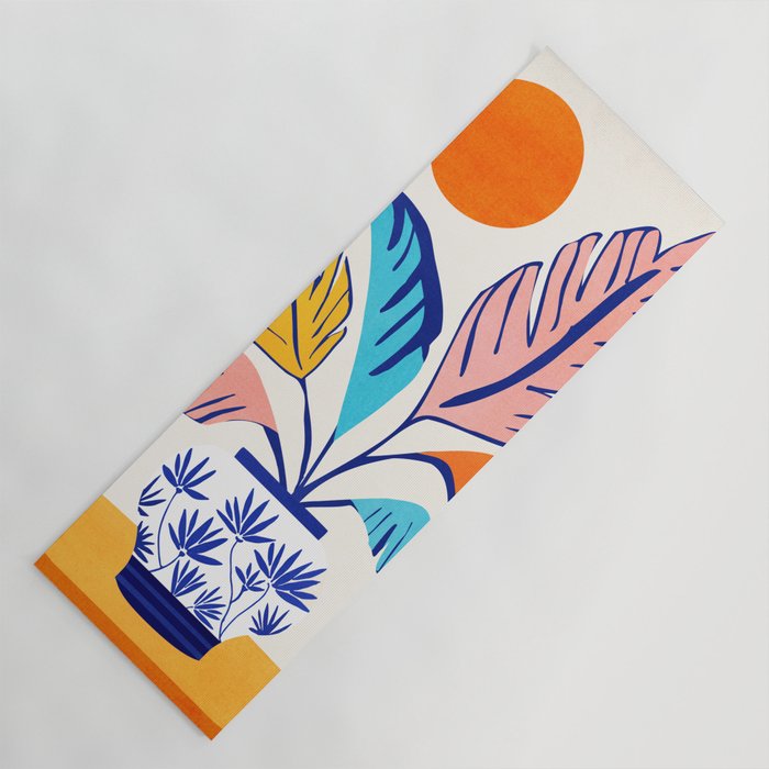 Summer Tropical Plant Still Life Yoga Mat Gallery Image 1