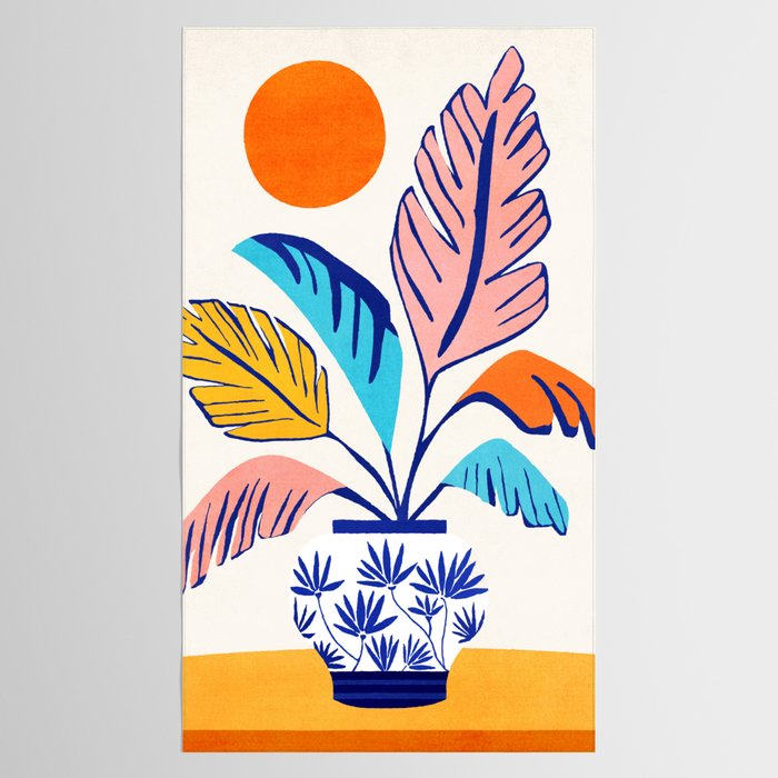 Summer Tropical Plant Still Life Tablecloth Gallery Image 2