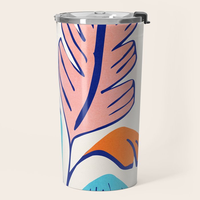 Summer Tropical Plant Still Life Travel Mug Gallery Image 2