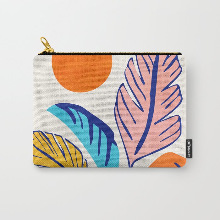 Summer Tropical Plant Still Life Carry All Pouch Gallery Image 1