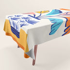 Summer Tropical Plant Still Life Tablecloth Gallery Image 1