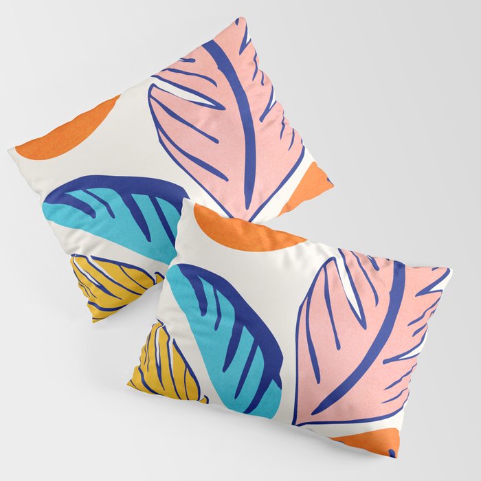 Summer Tropical Plant Still Life Pillow Sham Gallery Image 3