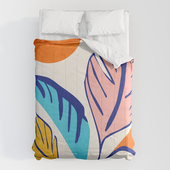 Summer Tropical Plant Still Life Comforter Gallery Image 6