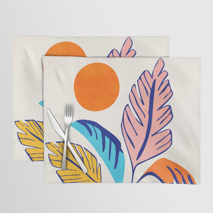 Summer Tropical Plant Still Life Placemat Gallery Image 1