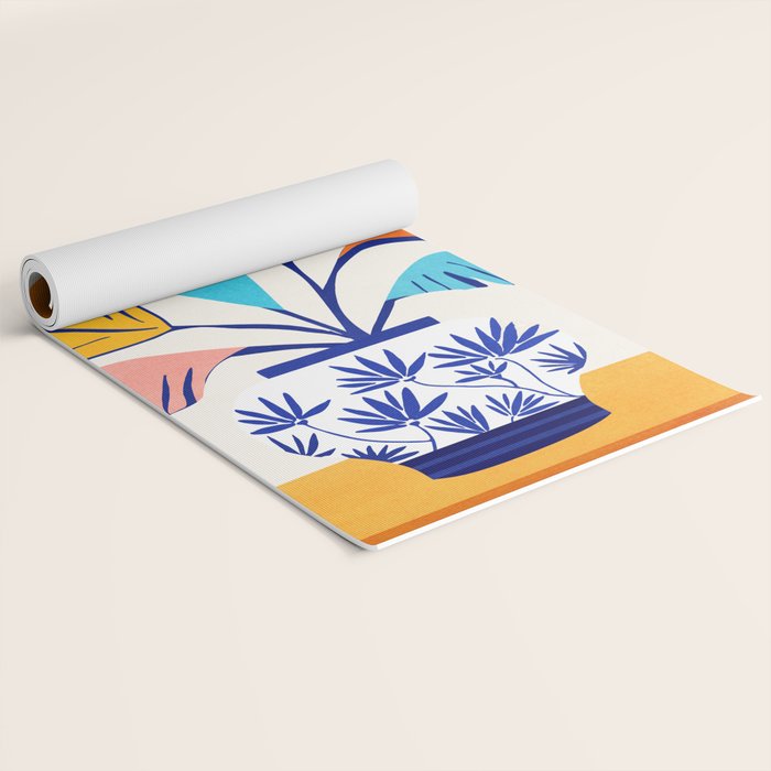 Summer Tropical Plant Still Life Yoga Mat Gallery Image 2