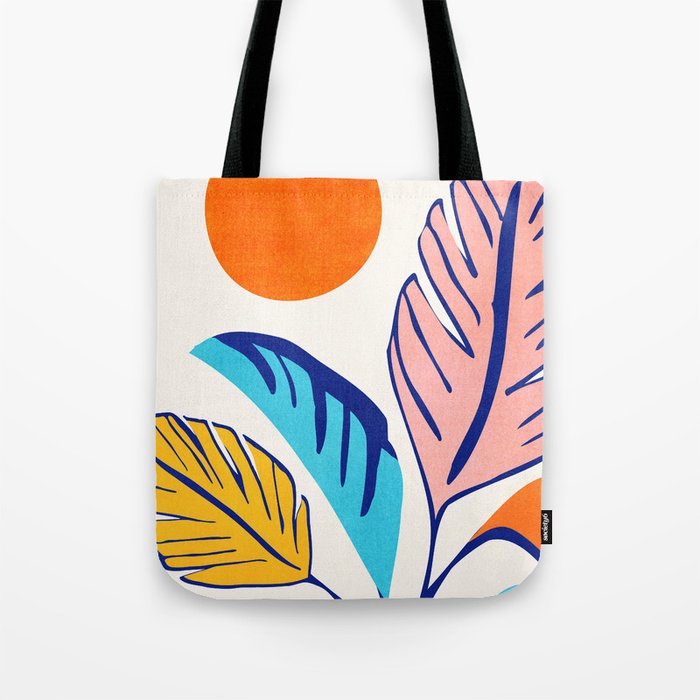 Summer Tropical Plant Still Life Tote Bag Gallery Image 1