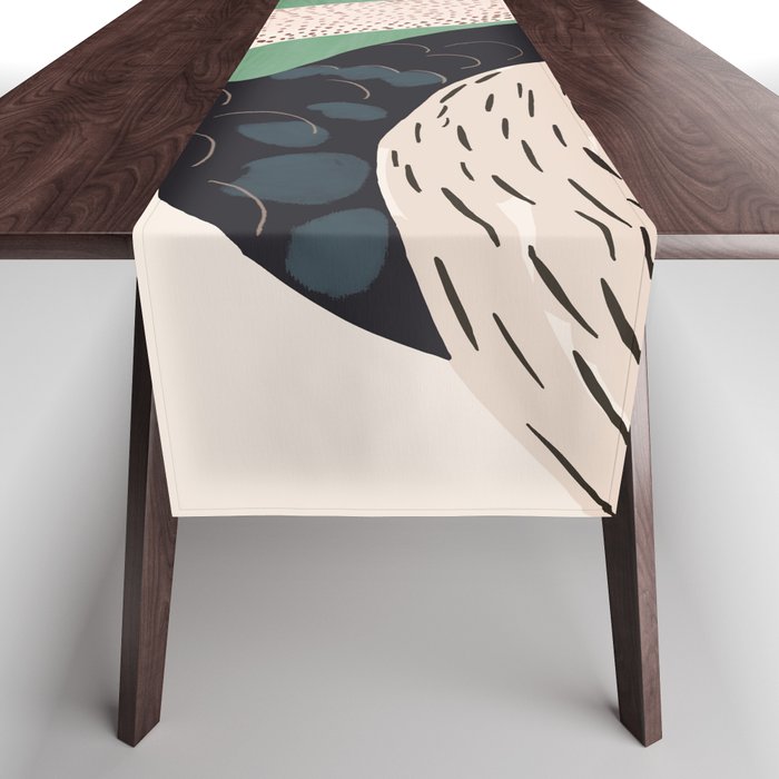 Swan in Flowers Table Runner Gallery Image 1