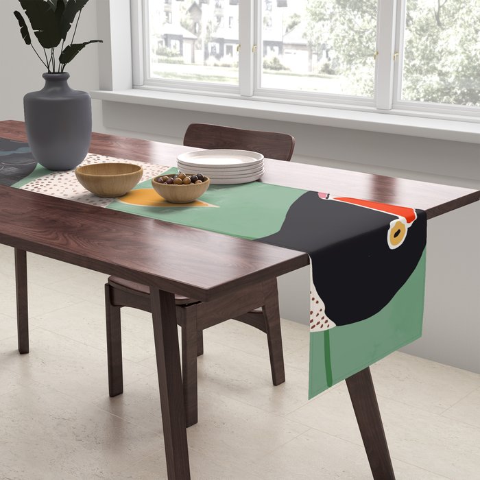 Swan in Flowers Table Runner Gallery Image 2