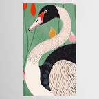 Swan in Flowers Tablecloth Gallery Image 2