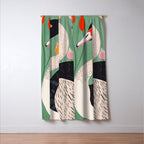 Swan in Flowers Window Curtain Gallery Image 3