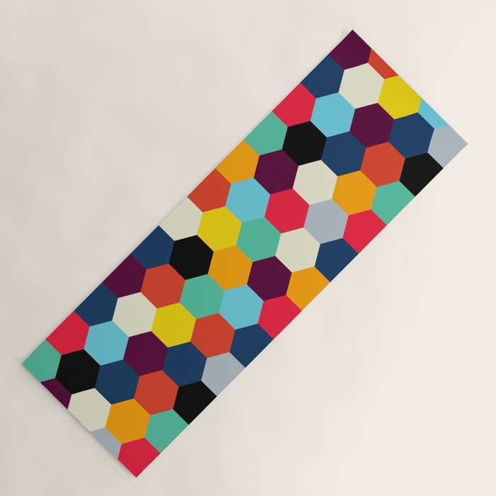 Eclectic Tiles | Mid Century Pattern Yoga Mat Gallery Image 1