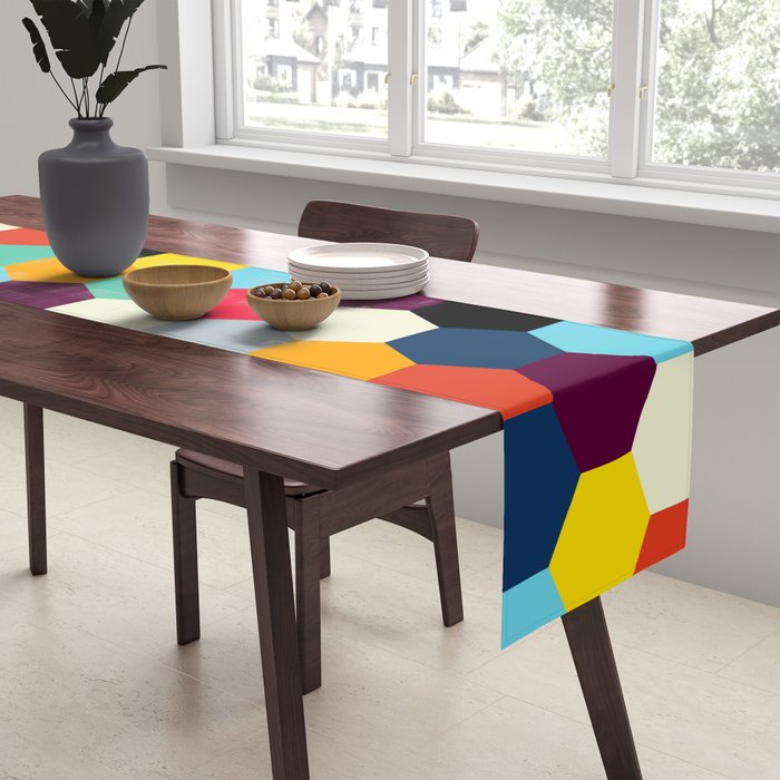 Eclectic Tiles | Mid Century Pattern Table Runner Gallery Image 2