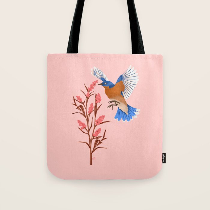 Graceful Bluebird in Flight Tote Bag Gallery Image 1