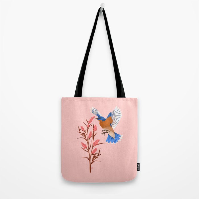 Graceful Bluebird in Flight Tote Bag Gallery Image 2
