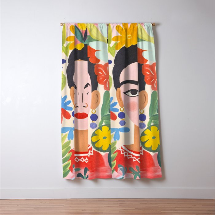 Garden Girl Summer Beauty Window Curtain Gallery Image 3