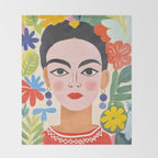 Garden Girl Summer Beauty Throw Blanket Gallery Image 2