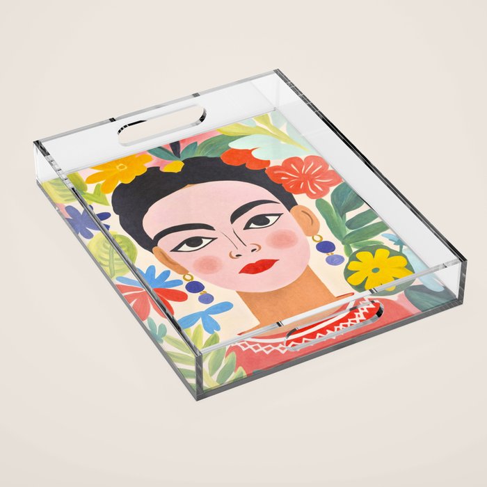 Garden Girl Summer Beauty Acrylic Tray Gallery Image 1