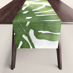 Monstera watercolor I Table Runner Gallery Image 1