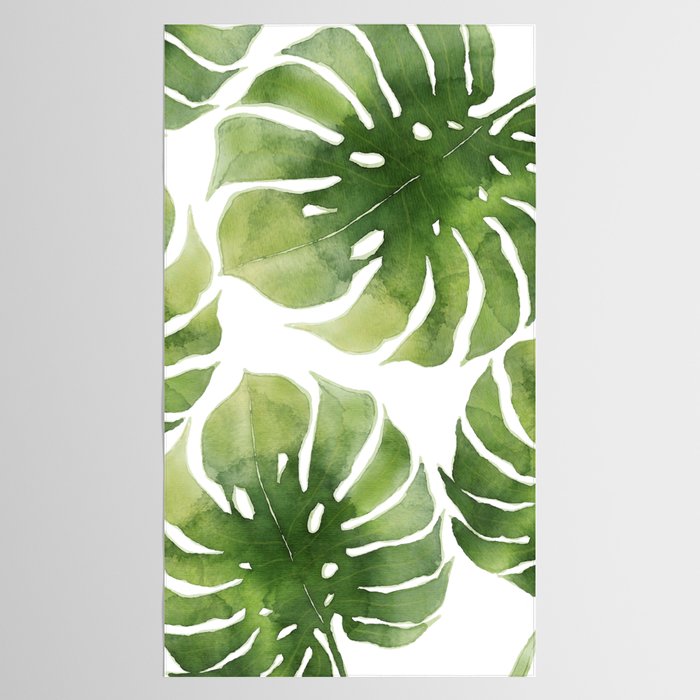 Monstera watercolor I Tablecloth Gallery Image 2
