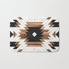 Urban Tribal Pattern No.5 - Aztec - Concrete and Wood Bath Mat Gallery Image 1