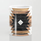 Urban Tribal Pattern No.5 - Aztec - Concrete and Wood Coffee Mug Gallery Image 4