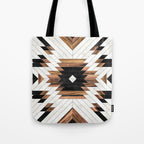 Urban Tribal Pattern No.5 - Aztec - Concrete and Wood Tote Bag Gallery Image 1