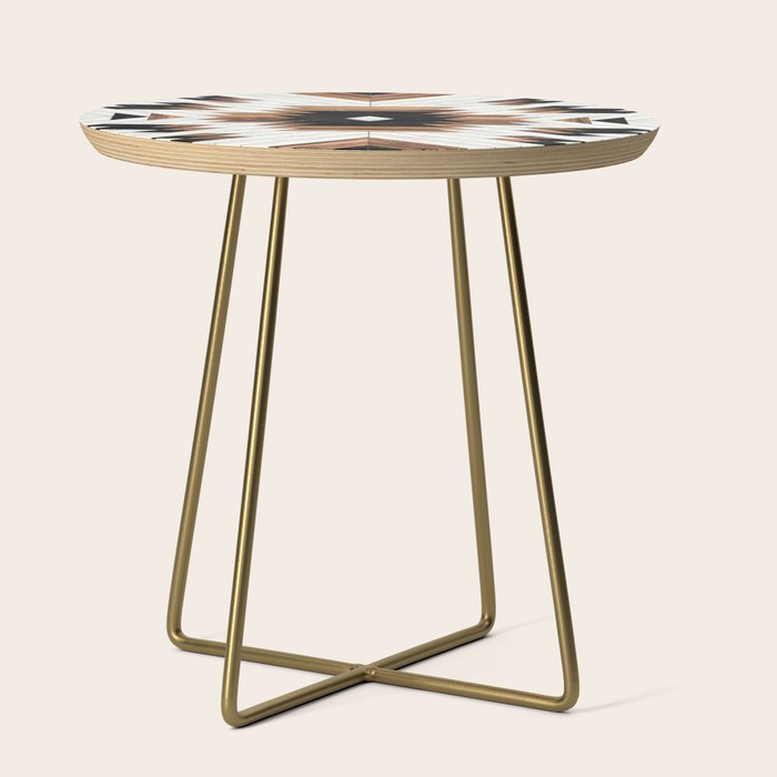 Urban Tribal Pattern No.5 - Aztec - Concrete and Wood Side Table Gallery Image 1