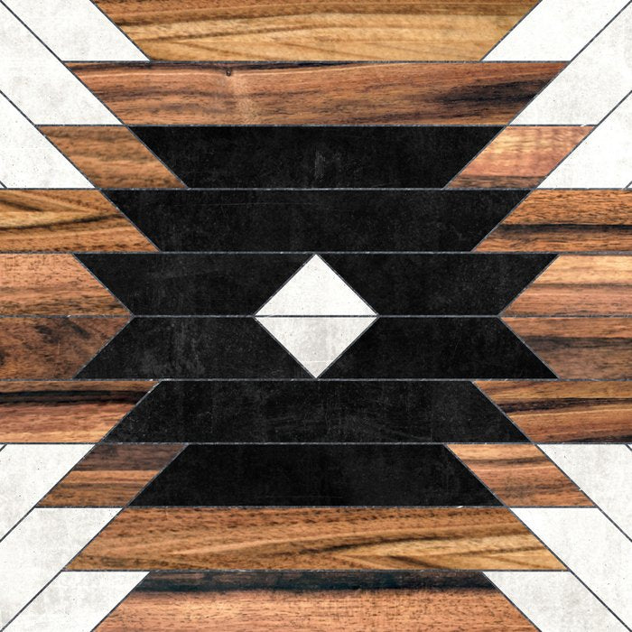 Urban Tribal Pattern No.5 - Aztec - Concrete and Wood Coffee Mug Gallery Image 2