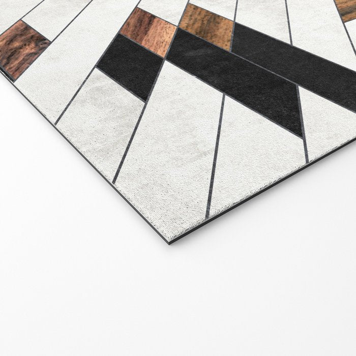 Urban Tribal Pattern No.5 - Aztec - Concrete and Wood Welcome Mat Gallery Image 2