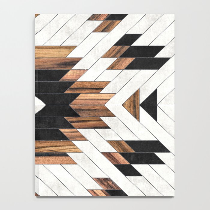 Urban Tribal Pattern No.5 - Aztec - Concrete and Wood Notebook Gallery Image 4