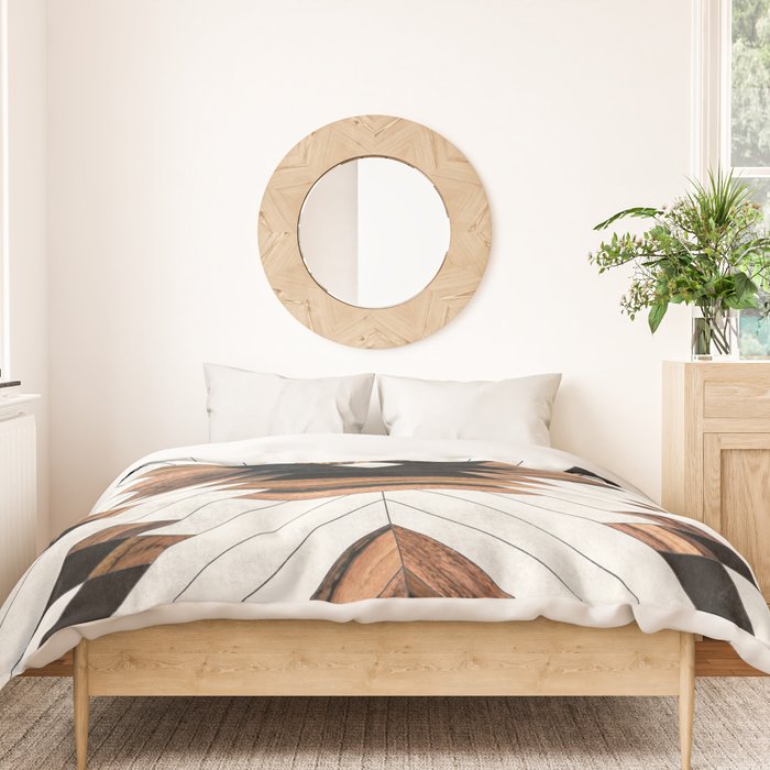 Urban Tribal Pattern No.5 - Aztec - Concrete and Wood Duvet Cover Gallery Image 3