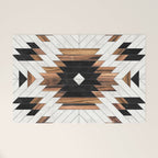 Urban Tribal Pattern No.5 - Aztec - Concrete and Wood Welcome Mat Gallery Image 1