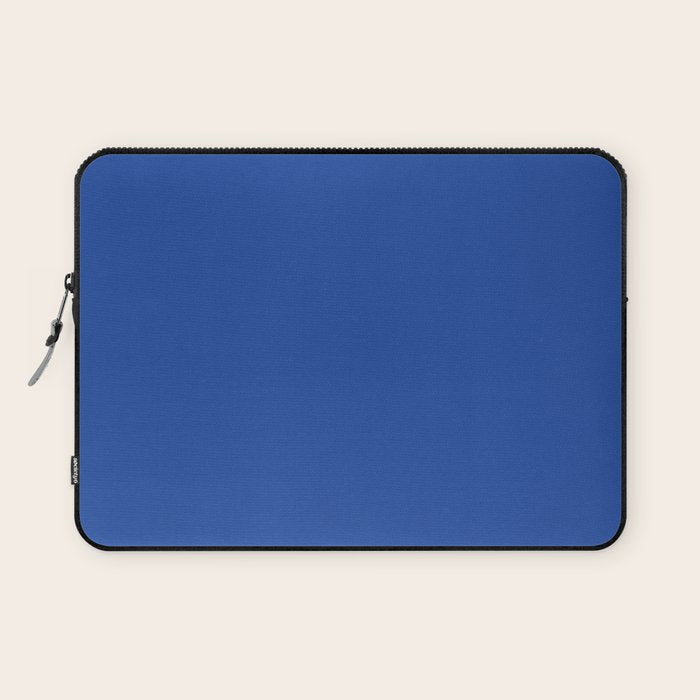 Cobalt Blue Solid Color Laptop Sleeve Gallery Image 1
