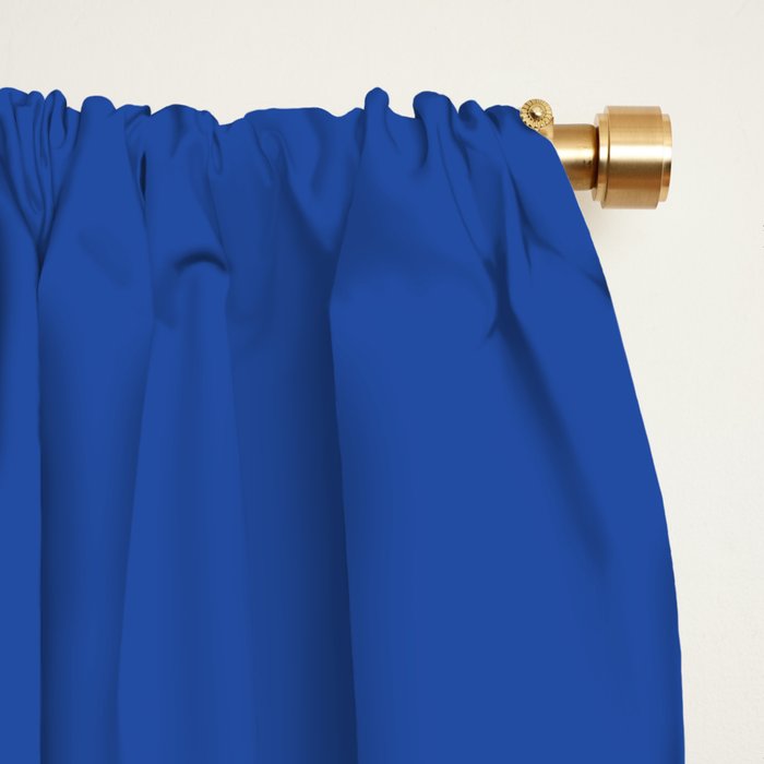 Cobalt Blue Solid Color Window Curtain Gallery Image 2