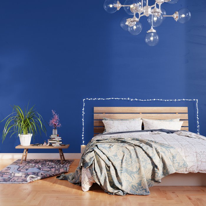Cobalt Blue Solid Color Wallpaper Gallery Image 1
