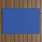 Cobalt Blue Solid Color Outdoor Rug Gallery Image 1
