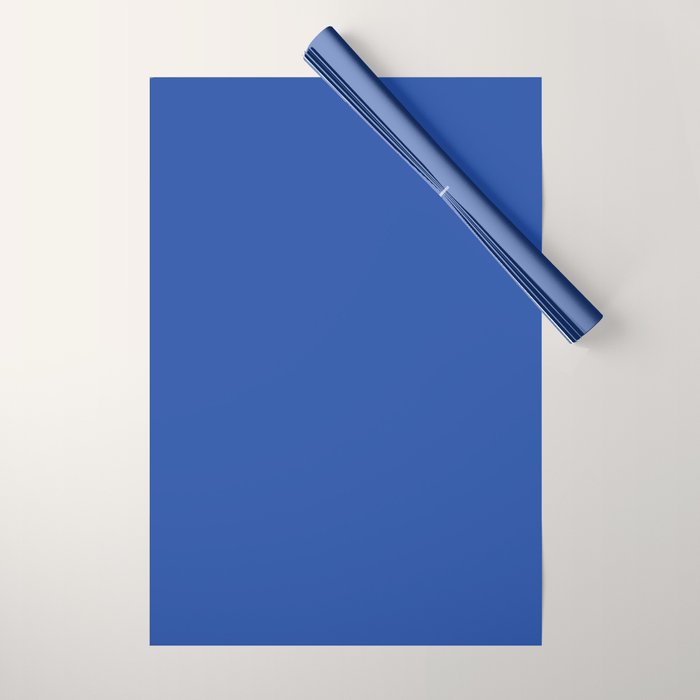 Cobalt Blue Solid Color Wrapping Paper Gallery Image 1