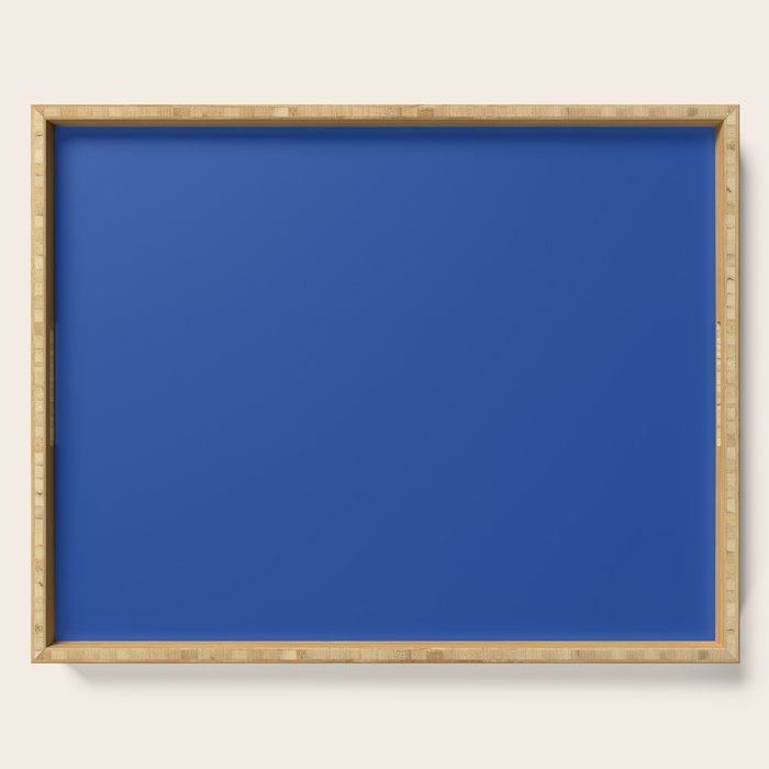 Cobalt Blue Solid Color Serving Tray Gallery Image 1