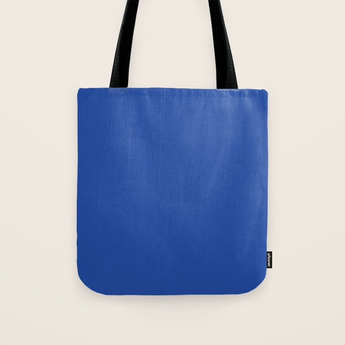 Cobalt Blue Solid Color Tote Bag Gallery Image 1