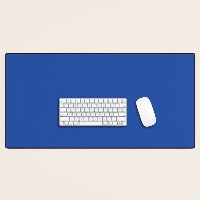 Cobalt Blue Solid Color Desk Mat Gallery Image 1
